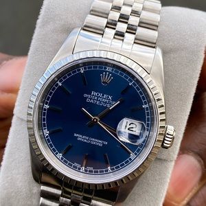 Rolex DateJust 16220 Blue Dial Y-Serial FULL kit